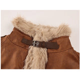 Women's Vintage Leather Moto Jacket | Black & Brown