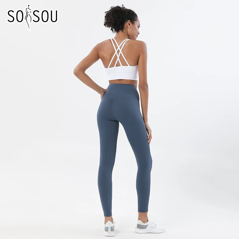 Women's Yoga Set with Sports Bra & High-Waist Leggings