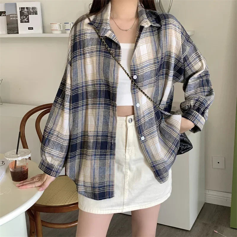 Classic Plaid Flannel Shirt Jacket