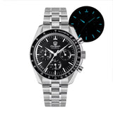 Watchdives WD1863 New Multifunctional Quartz Watch Black VK63 Sports Chronograph Watch Bubble Sapphire Waterproof 100 Wristwatch