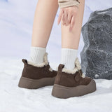 Snow Boots Women Winter Genuine Leather 2025 New Fleece Warm Thick Women's Booties Large Size  Women's Boots