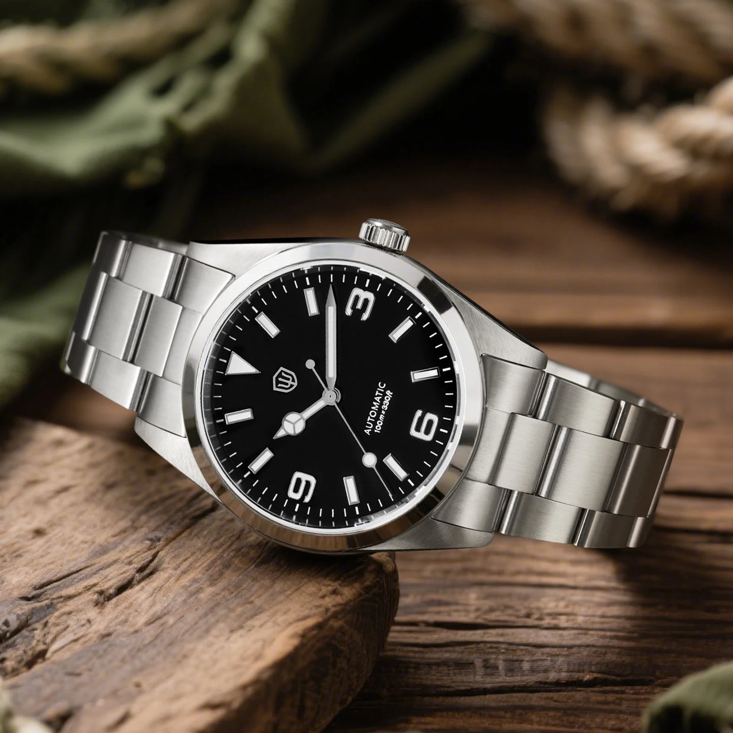 Watchdives WD6610 Luxury Watch Miyota 9015 Movement Mechanical Watch Stainless Steel 100m Waterproof Sapphire Wristwatch