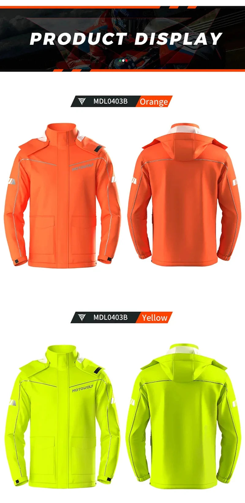 Waterproof Motorcycle Rain Suit – Jacket & Pants Set