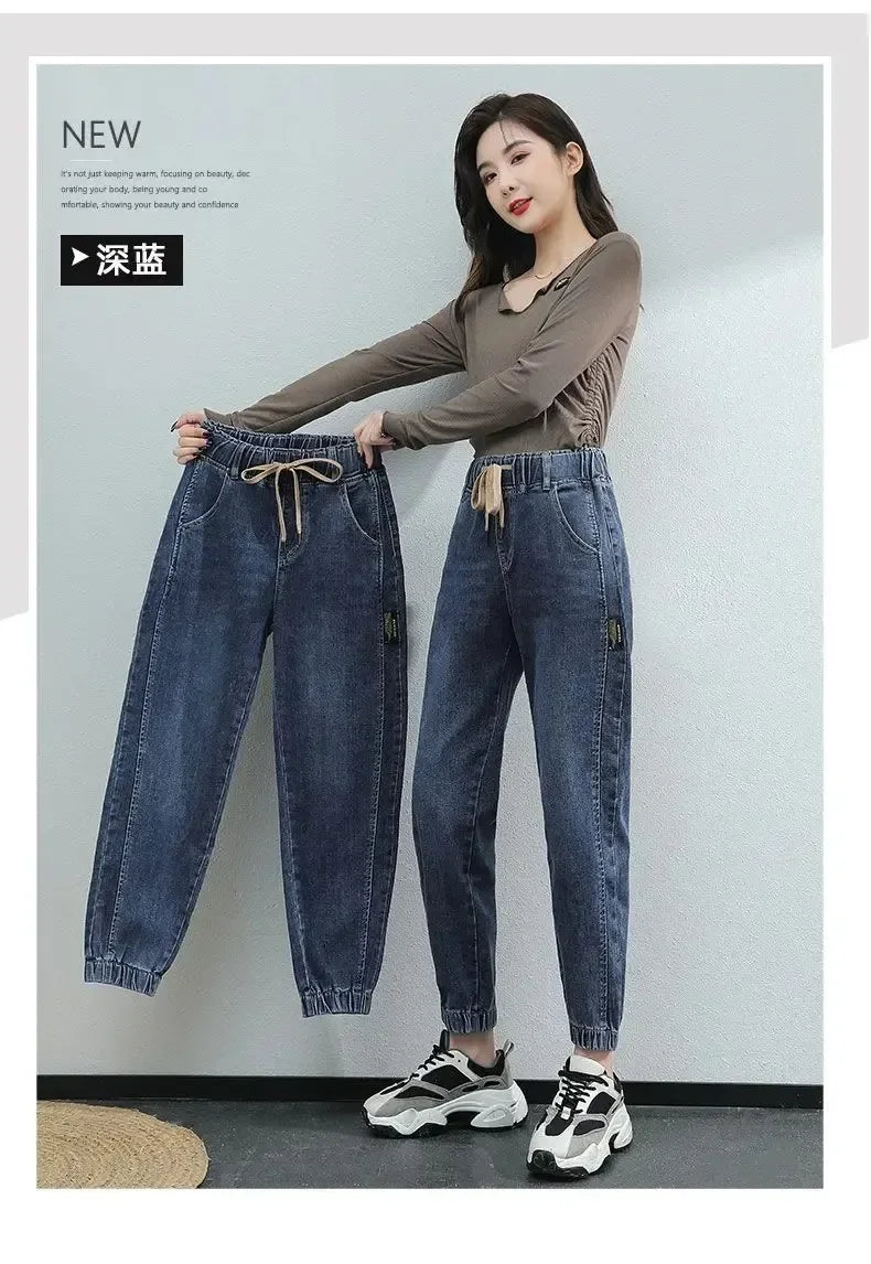 Women's High-Waist Cargo Jeans – Relaxed Straight Leg