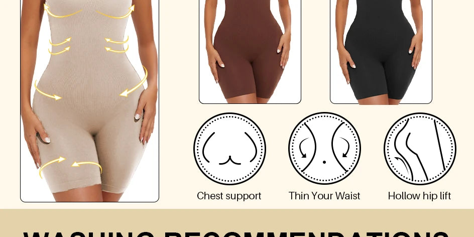 USA-Made Seamless Full Coverage Body Shaper – Firm Control Thigh Slimming Bodysuit