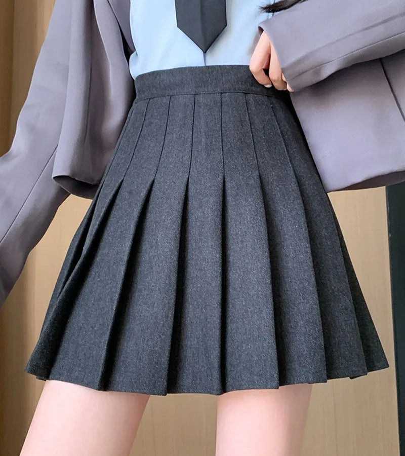 High-Waist Pleated Mini Skirt