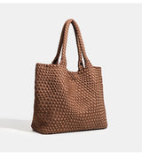 Large size women's tote bag Women's fashion bags 2024 Hot product Neoprene material women's hand-woven bag Large volume Tote bag