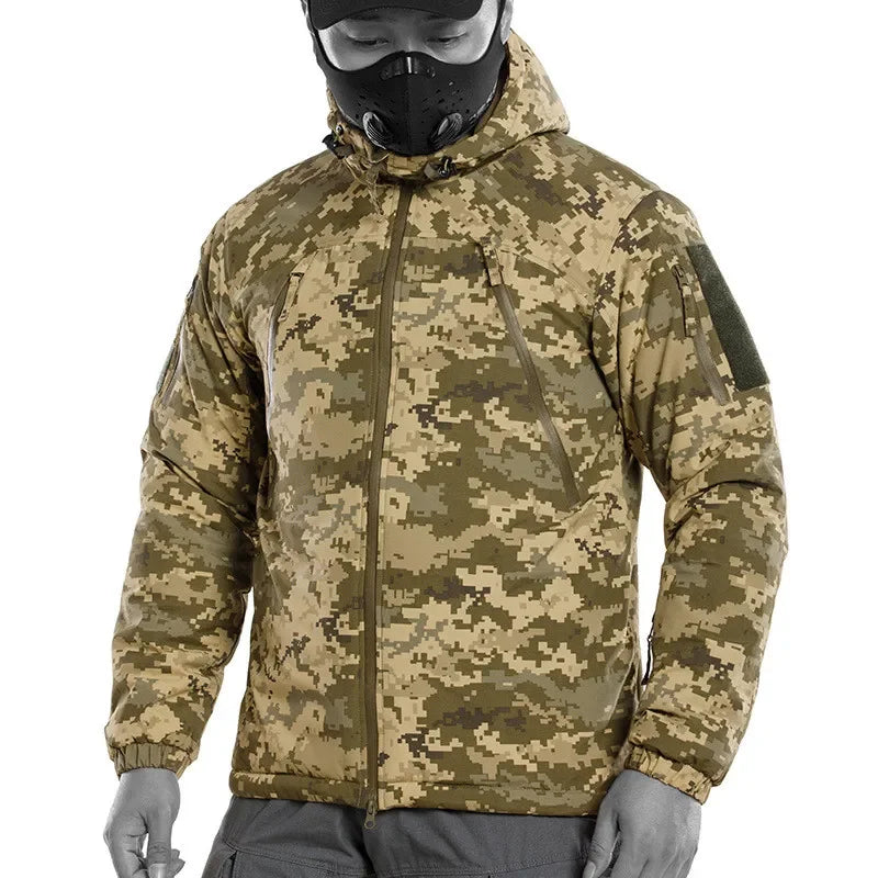 Men's Tactical Winter Down Jacket – Waterproof Outdoor Parka
