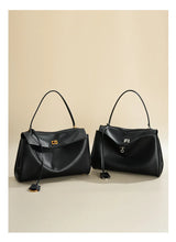 Large Capacity Women's Leather Handbag High-End Single Shoulder Crossbody Tote for Commuting