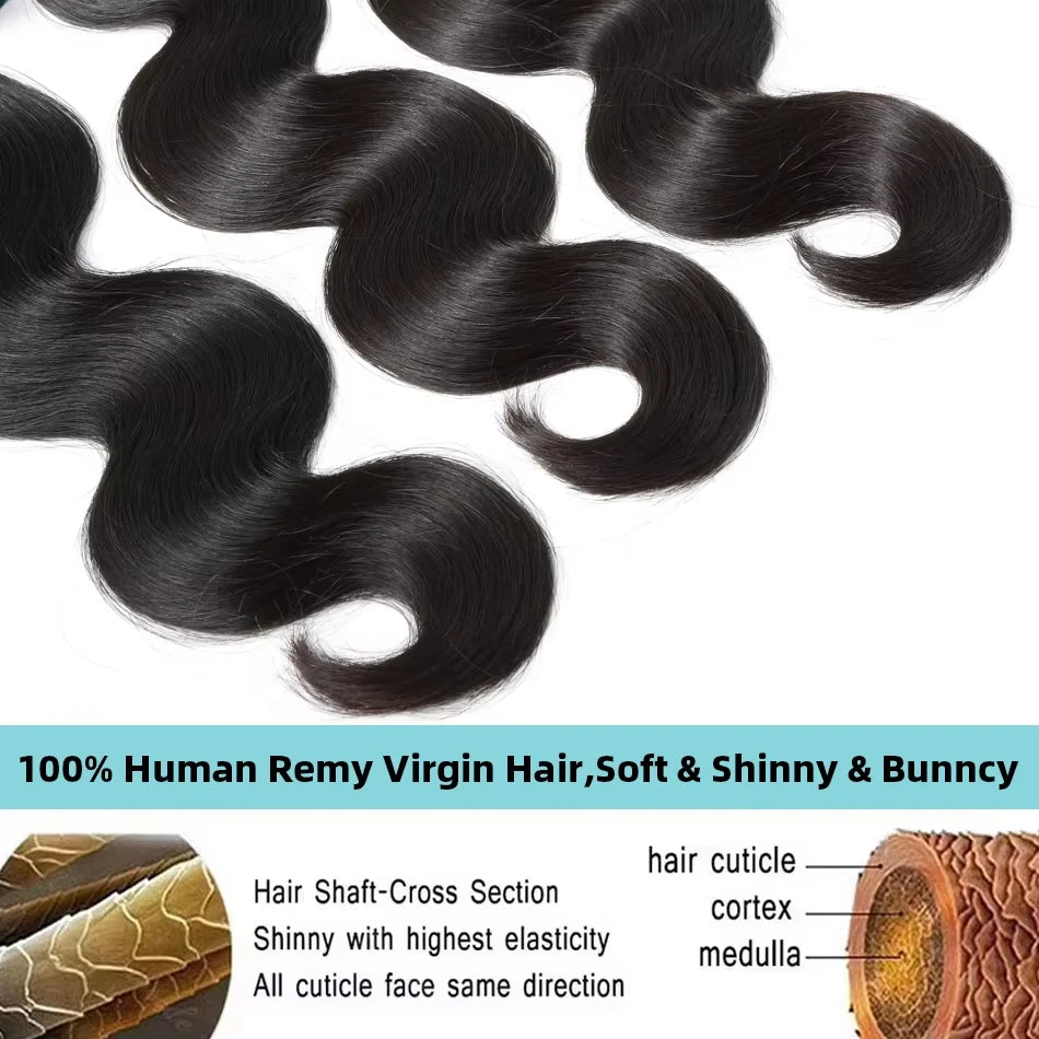 30-Inch Premium Body Wave Human Hair Bundles