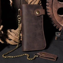 Handmade Vintage Crazy horse Genuine Leather Wallet men Leather long wallet clutch bag male purse money clips money bag