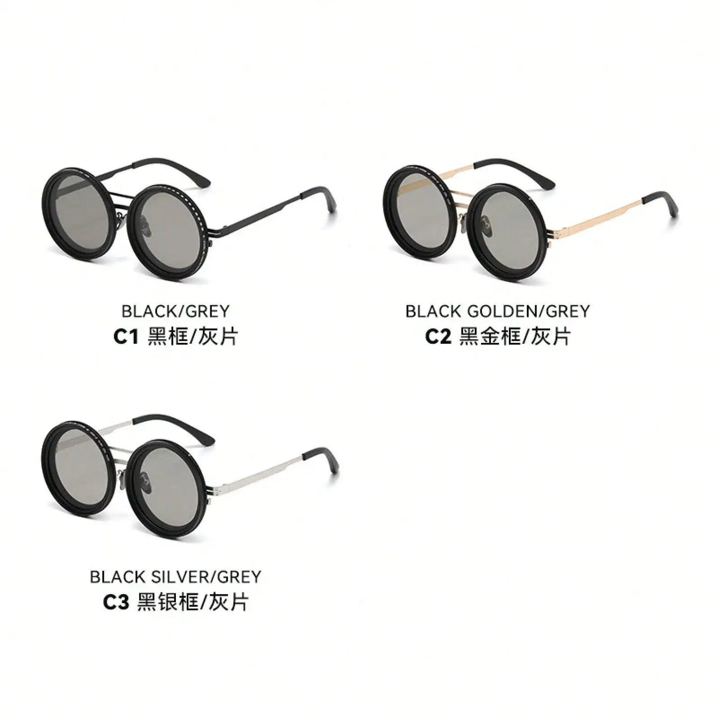 Unisex Retro Polarized Sunglasses – ND9 Rotating Filter