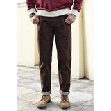 SauceZhan Brown Selvedge Denim Tapered Jeans – 13.8 oz