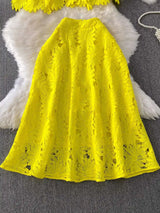 Elegant Crochet Embroidery 2-Piece Set