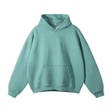 Cotton Baggy Fleece Hoodies for Men Solid Color Plush Pullovers Oversized Hooded Sweatshirt Autumn Winter Thick Clothes Unisex