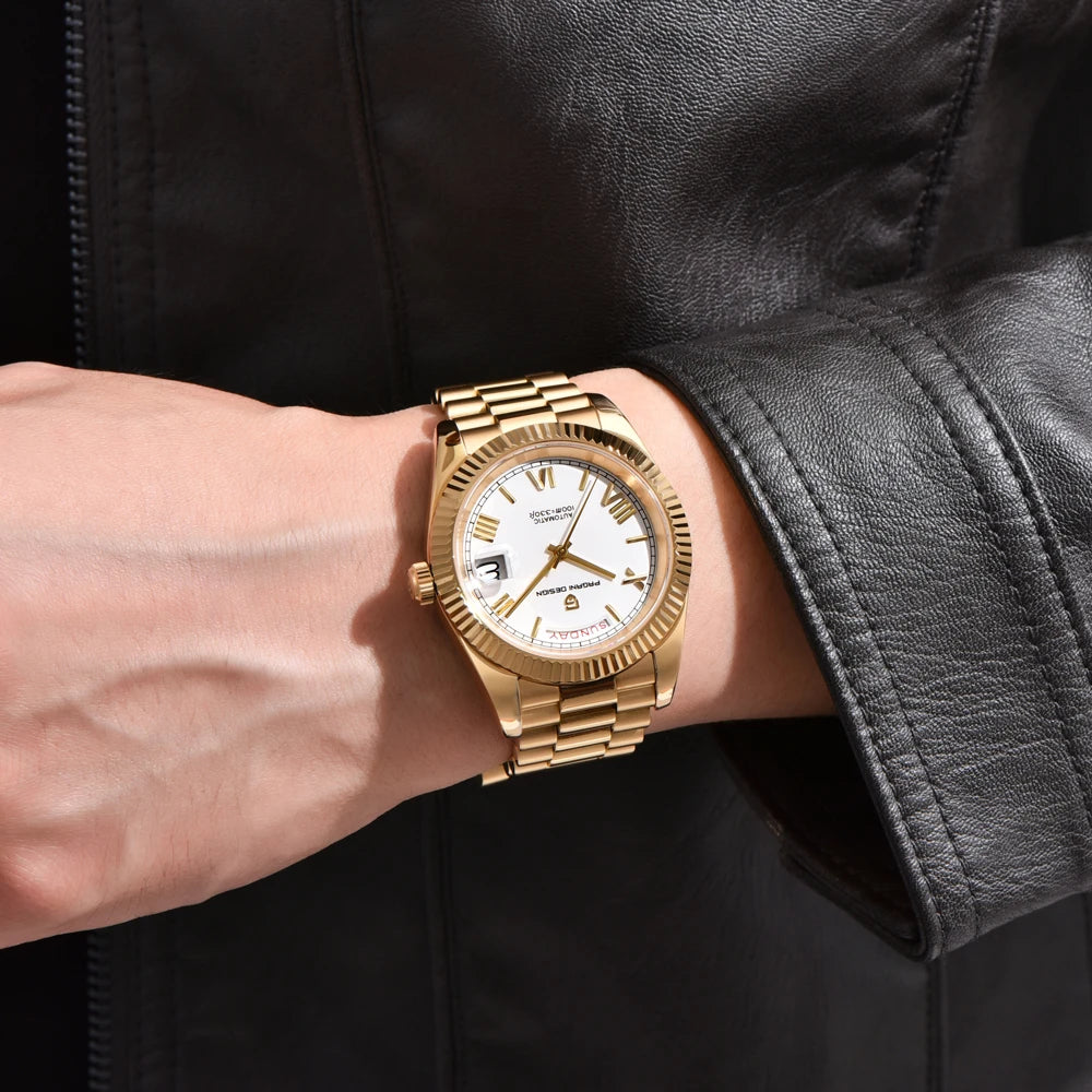 2026 New PAGANI DESIGN DD36 Men's Watches Gold Luxury Automatic Watch Men Mechanical Wristwatch Man Waterproof AR Sapphire Date