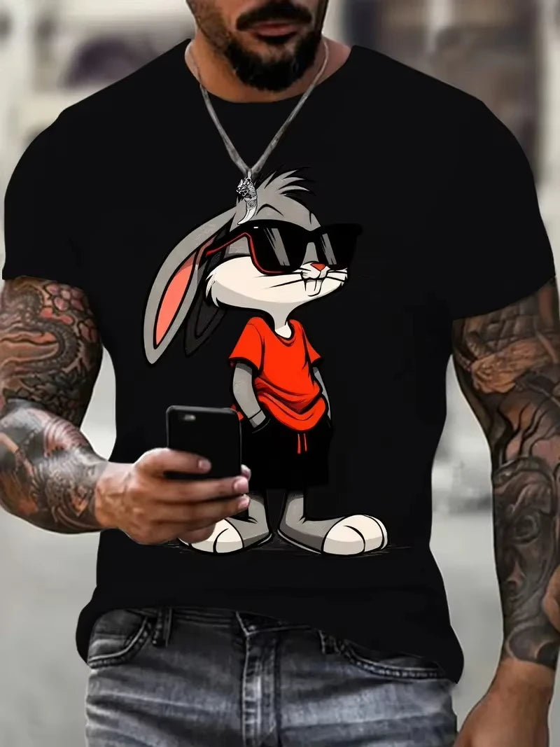 Men’s Rabbit Graphic Streetwear Tee
