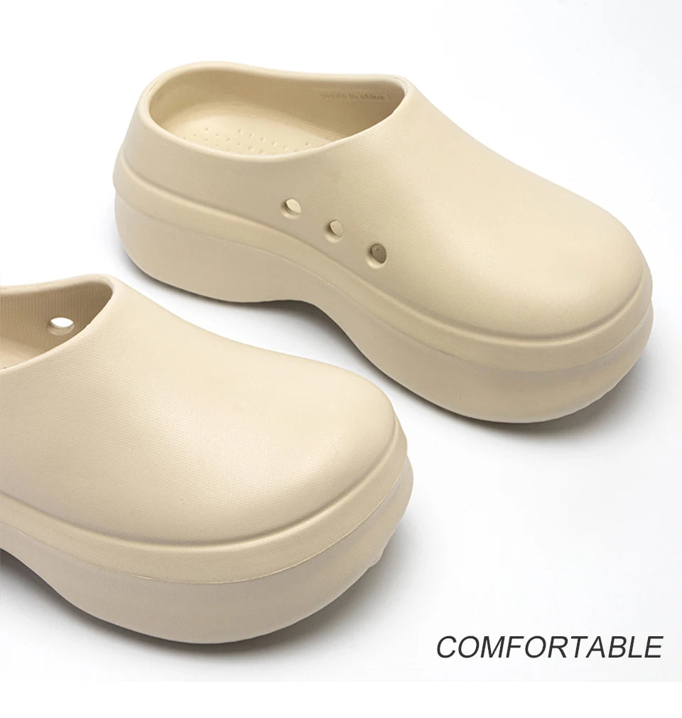 Women's Slippers Minimalist Non Slip Platform 5CM Thick Chef Shoes Men Indoor Outdoor Beach Garden Fashion Couple Sandals