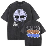 2025 Washed Vintage Rapper Mf Doom MM FOOD Graphic Print Tshirt Men Women Hip Hop Fashion T-shirts Male Casual