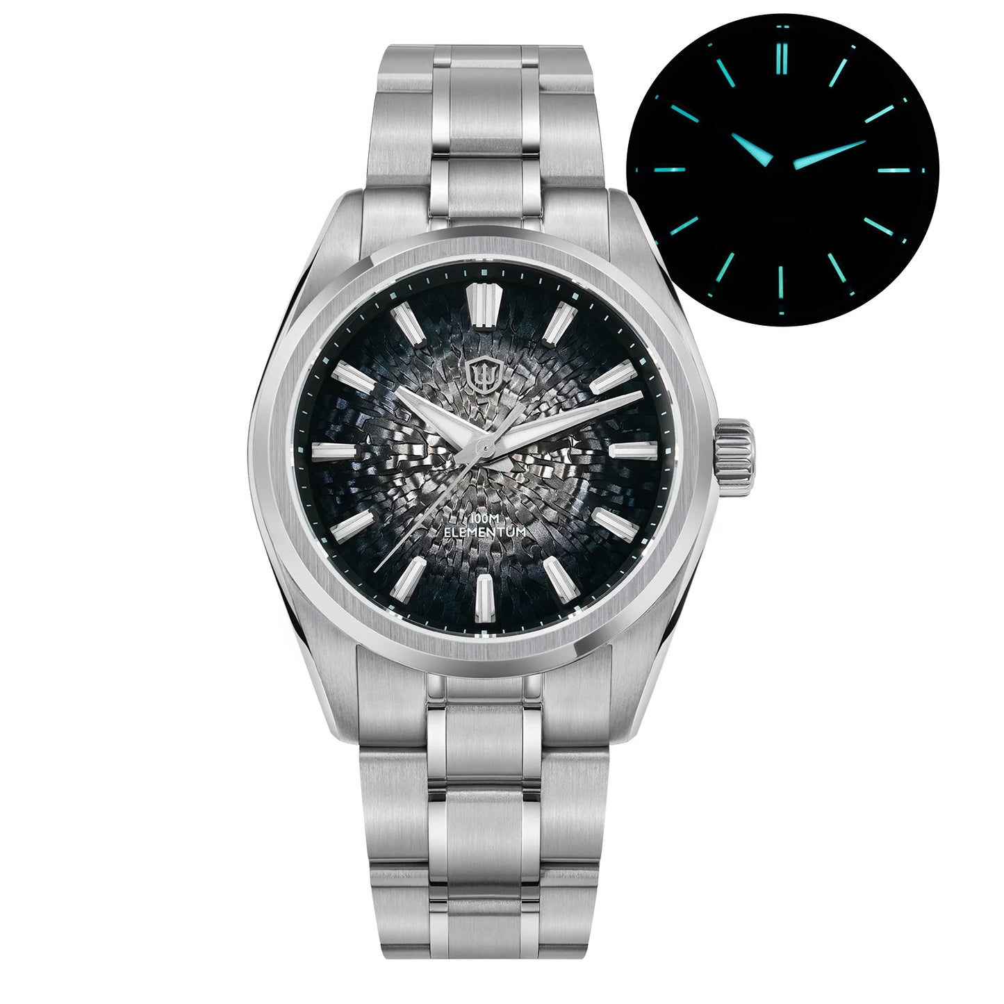 Watchdives WD0003C ice Crack Dial 38mm Men Watch VH31 Sweep Seconds Quartz Movement Sapphire Luminous 10Bar Waterproof Watches