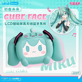 Bilibili Hatsune Miku CUBE FACE LCD Touch Screen TWS Earphones Gift Box Interactive Display Bluetooth Birthday Gift