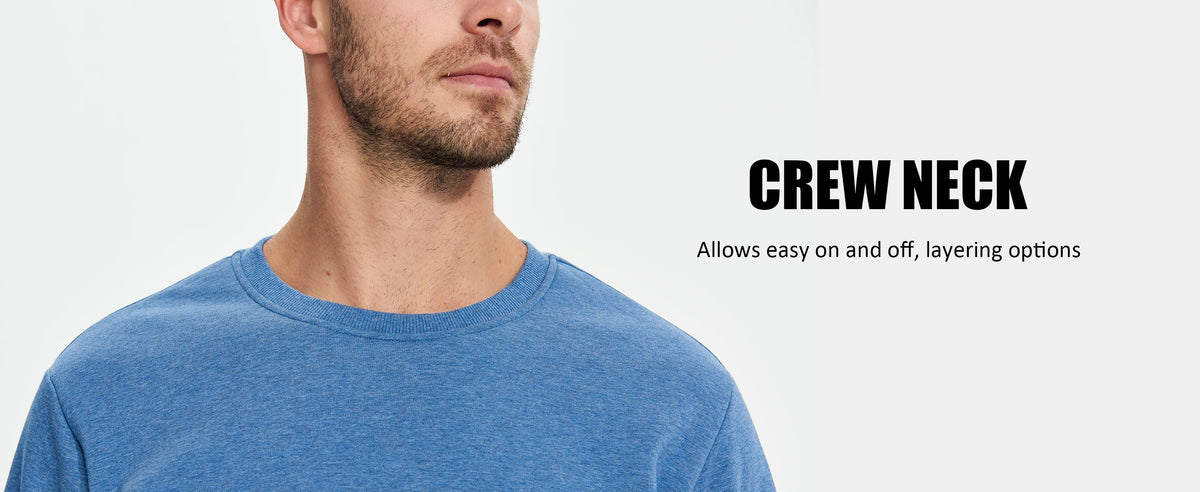 TACVASEN Winter Thicken Fleece Crewneck Sweatshirt Mens Warm Sherpa Lined Heavy Winter Pullover Basic Tops Shirts No Hood Hoodie
