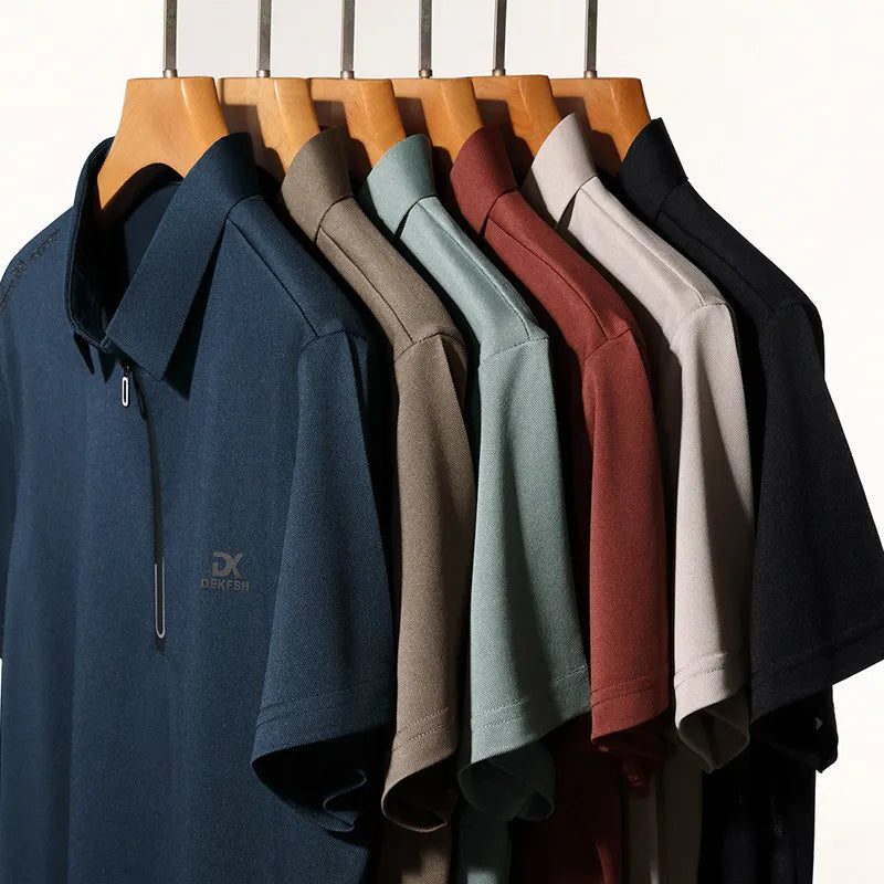 Men's Zipper Polo Shirt | Smart Casual All-Season