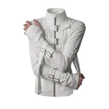Women's Y2K Stand-Collar Buckle Jacket