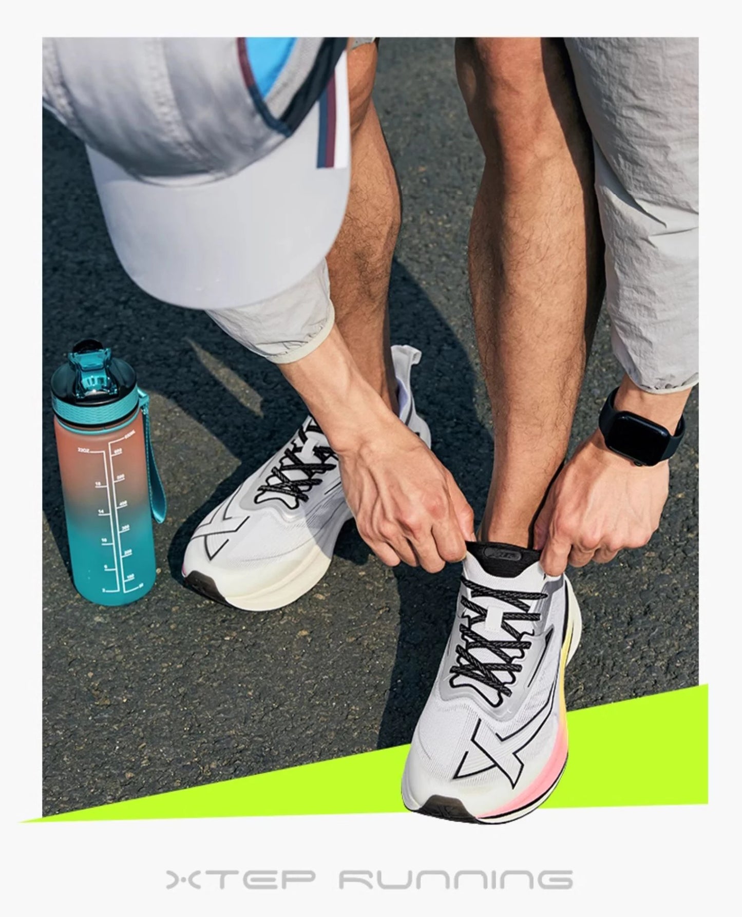Xtep 2000KM 2.0 Running Shoes Men  Summer Professional TPU Shock Absorption Sneakers 876219110043(suggest half size down)