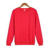 Men's Solid Crew Neck Pullover Sweatshirt
