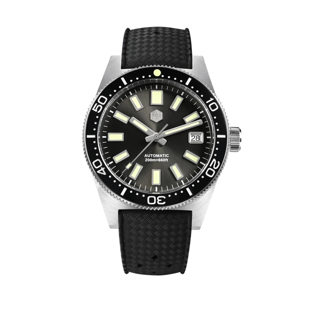 San Martin 62mas Diver Watch 39mm Classic NH35 Men Automatic Mechanical Watches Sapphire Waterproof 200m  SLN C3 Luminous SN0007