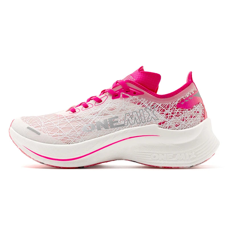 ONEMIX Marathon Carbon Plate Running Shoes Shock Absorption Ultra-light Sports Shoes Rebound Technology Outdoor Men Sneakers