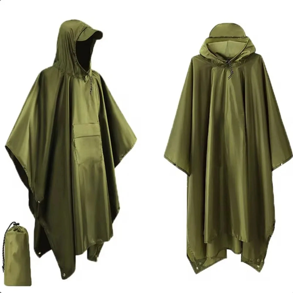 3-in-1 Waterproof Raincoat | Lightweight Outdoor Rain Cover