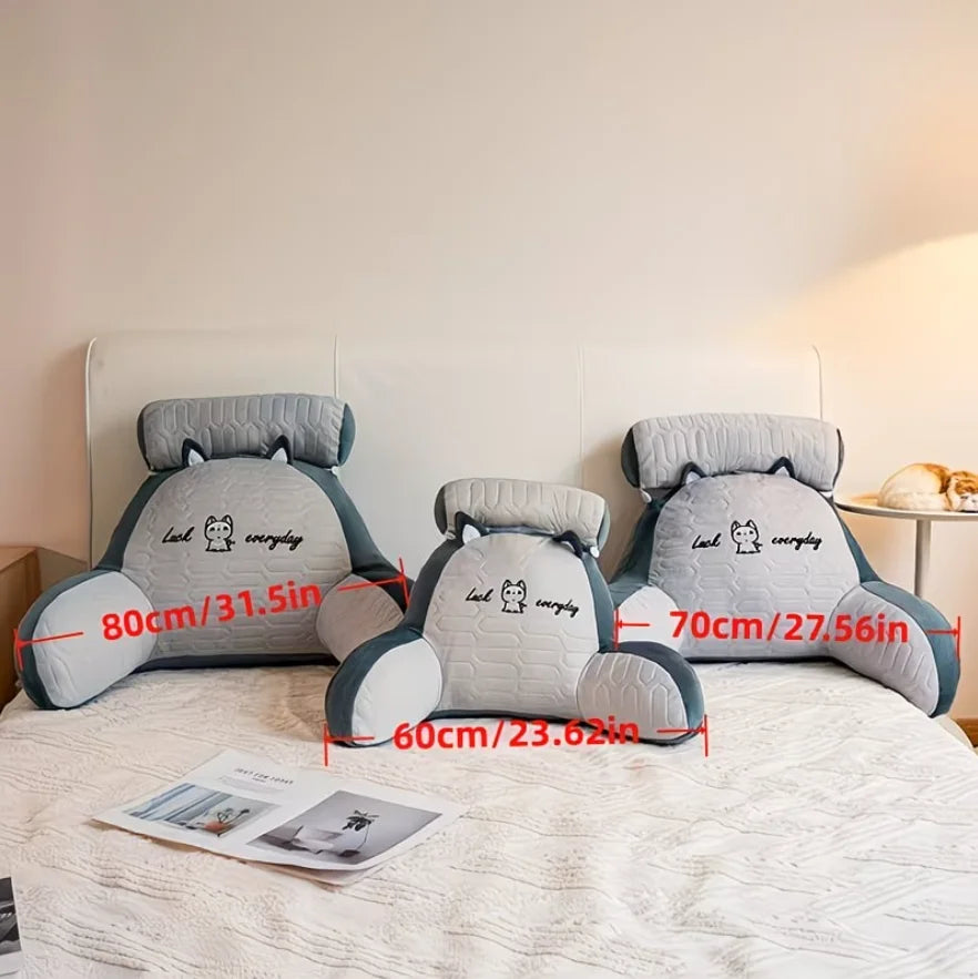 Ergonomic Reading Pillow with Adjustable Back Support,Soft Lumbar Support for Bed,Sofa, Chair,Breathable Polyester Fabric
