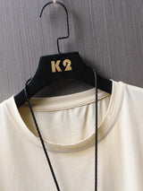 Men's Cotton T-Shirt with Minimalist Smile Print