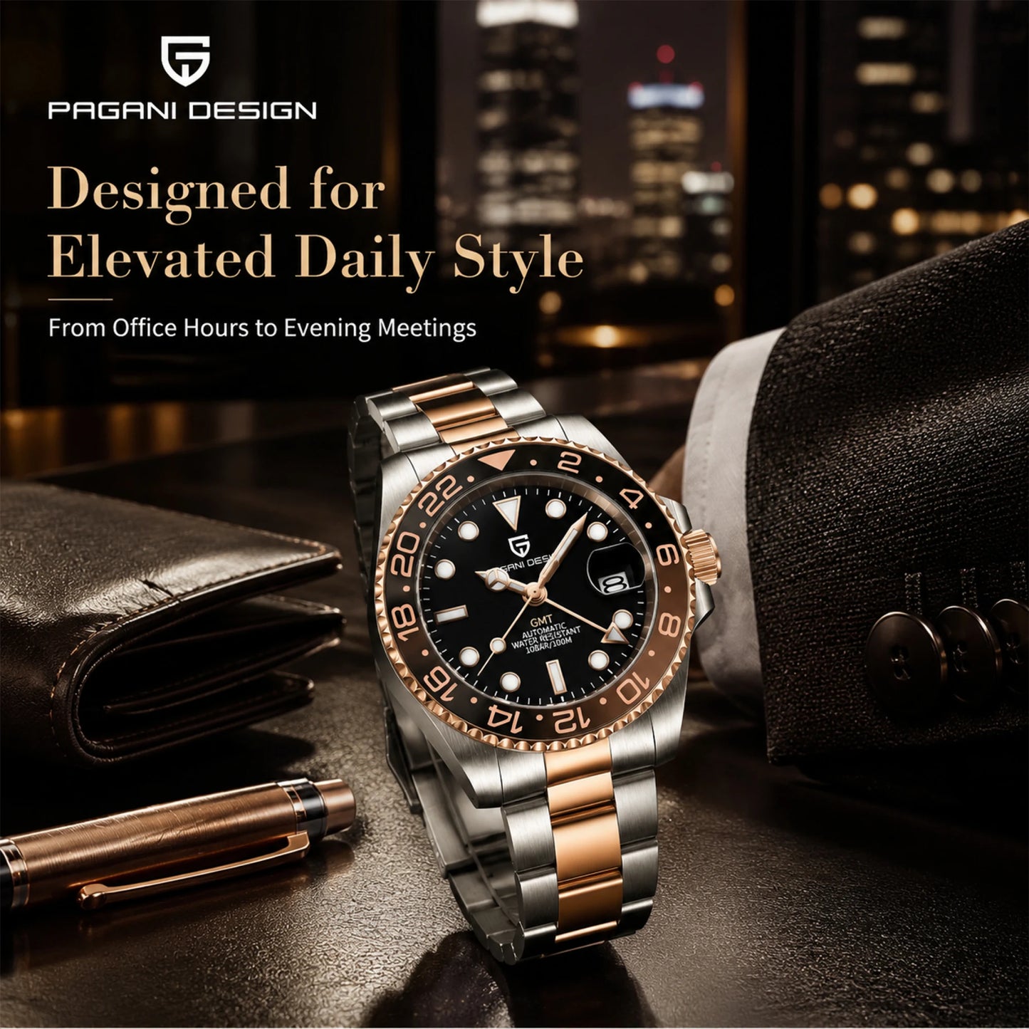 Pagani Design PD-1662 GMT Automatic Men's Watch