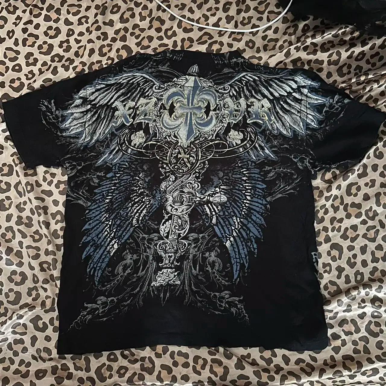 Y2K Gothic Skull Oversized Graphic Tee