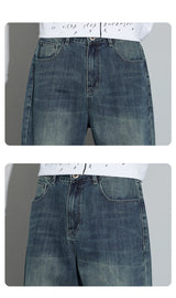 Men's Fleece-Lined Wide-Leg Jeans – Winter Warmth