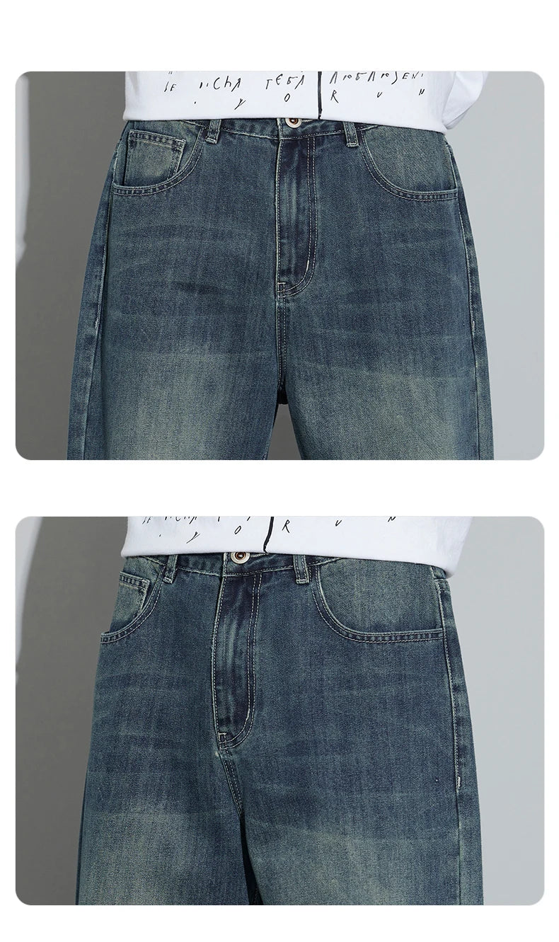 Men's Fleece-Lined Wide-Leg Jeans – Winter Warmth