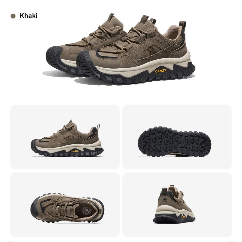 GOLDEN CAMEL Outdoor Hiking Shoes Men and Women Non-slip Breathable Sneakers Thick-soled Climbing Shoes for Men Shock Absorption
