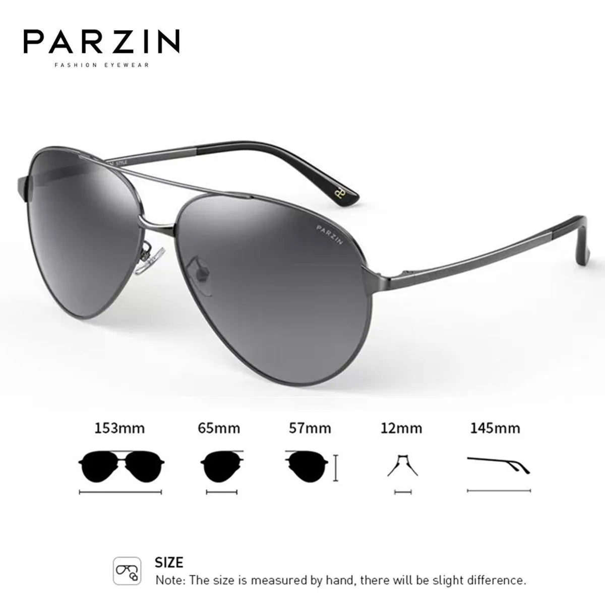 PARZIN Classic Aviation Polarized Sunglasses for Men