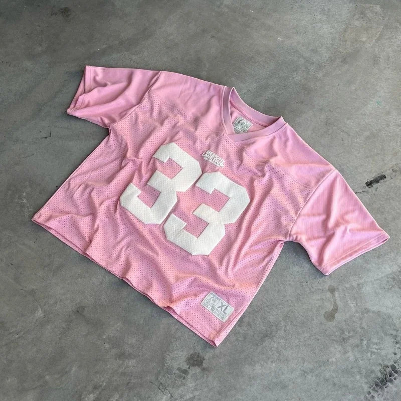 Y2K Retro Oversized Mesh Jersey