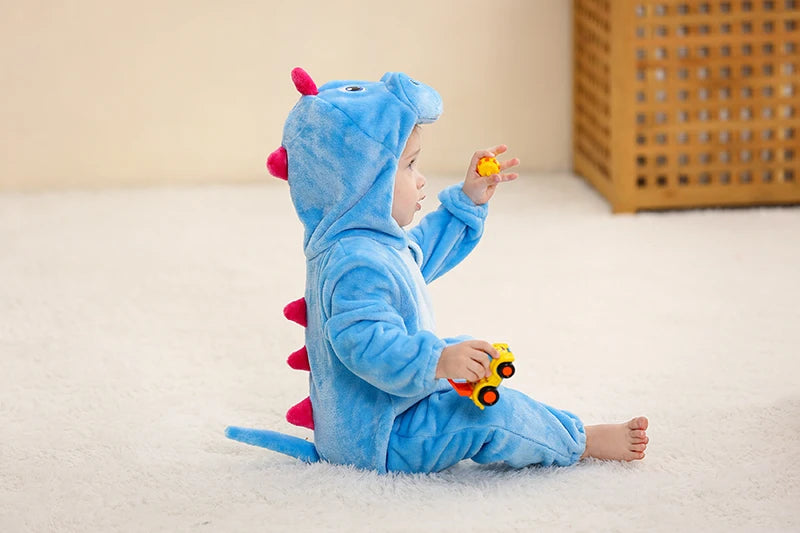 Plush Hooded Baby Winter Romper