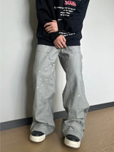 PFNW 2025 Autumn Men's Jeans Loose Long Pants Korea Fashion High Street Solid Color Male Wide Leg Trousers 28W9729