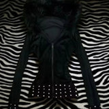 Y2K Spicy Girl Style Plush Hooded Short Zipper Sweatshirt Studded White Cropped Zip Hoodies Personality Sweet Cool Zipper Coat