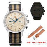 38mm 1963 Mens Watch Polit Chronograph Wristwatch ST1901 Mechanical Original Air Force 40mm Acylic Reloj Homber Tianjin Movement