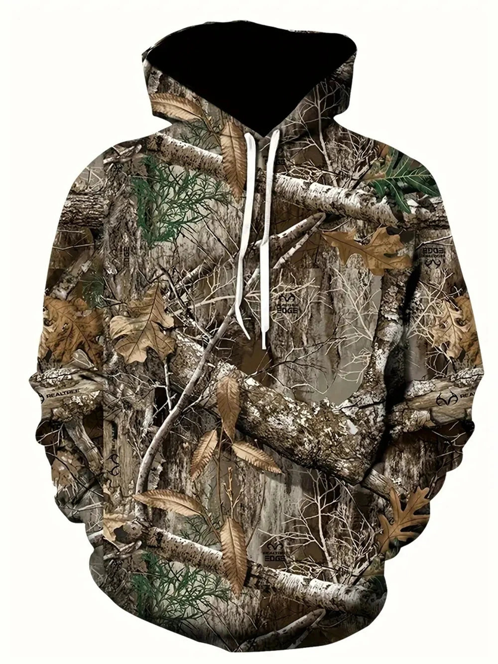 3D Leaf Camo Oversized Pullover Hoodie
