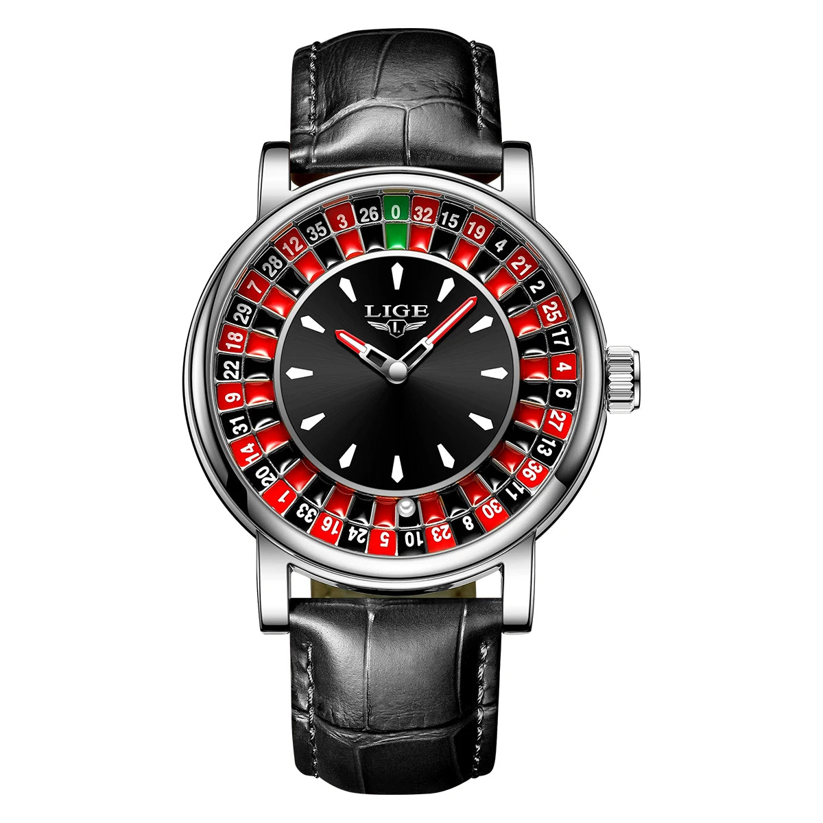 LIGE Men's Rotating Dial Quartz Watch — Luminous, Waterproof, Creative Design