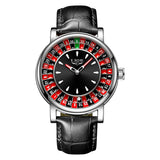 LIGE Men's Rotating Dial Quartz Watch — Luminous, Waterproof, Creative Design