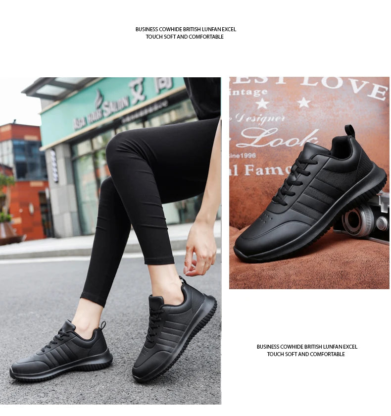 Chef Shoes Four Season Soft-Sole Anti-Slip Oil-Proof Waterproof Portable Kitchen Work Shoes Fashion Plus Size Casual Men's Shoes